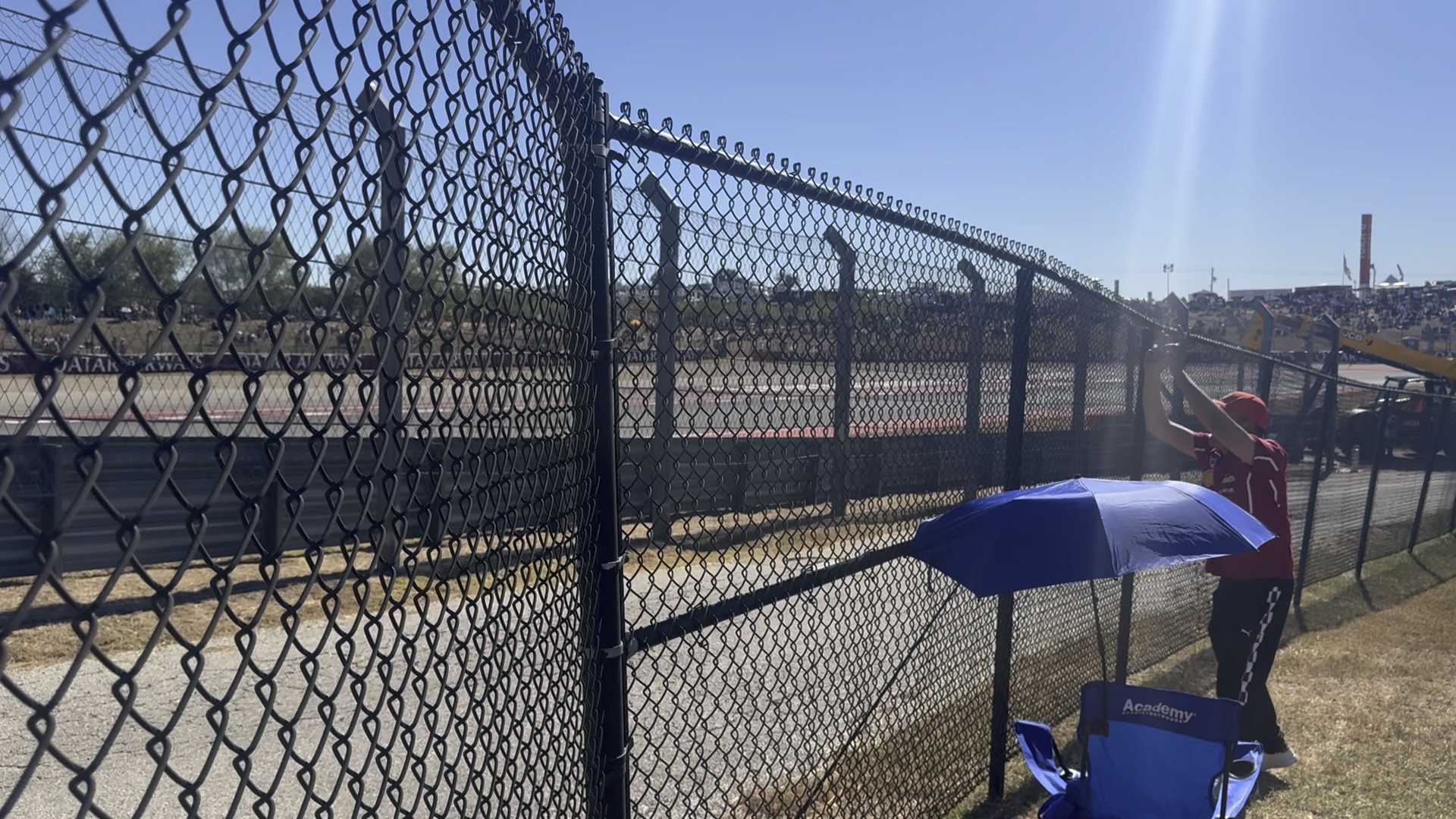 Chain link temporary fence panels on a construction site in Kissimmee